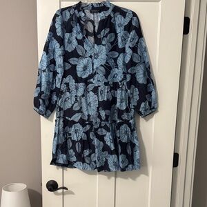 Floral Blue Dress- Vineyard Vines